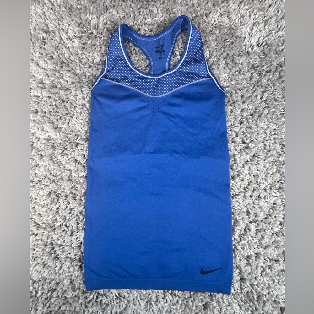 Nike Pro Hypercool Limitless Tank Top Size Small Blue Mesh Racerback‎ 725654-480